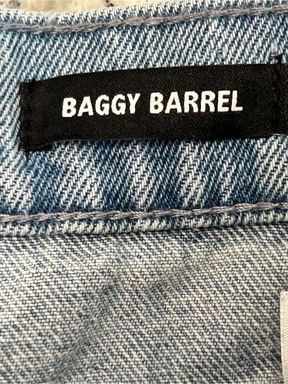 Scoop Baggy Barrel Seamed Light Wash Distressed Wide Leg Women’s Jeans 0 NWT - Picture 3 of 14